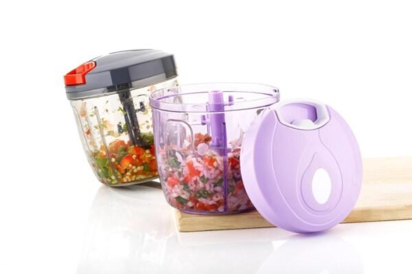 Multi Chopper with 3 Stainless Steel Blades, Garlic Onion Cutter Dori Chopper 1000ML