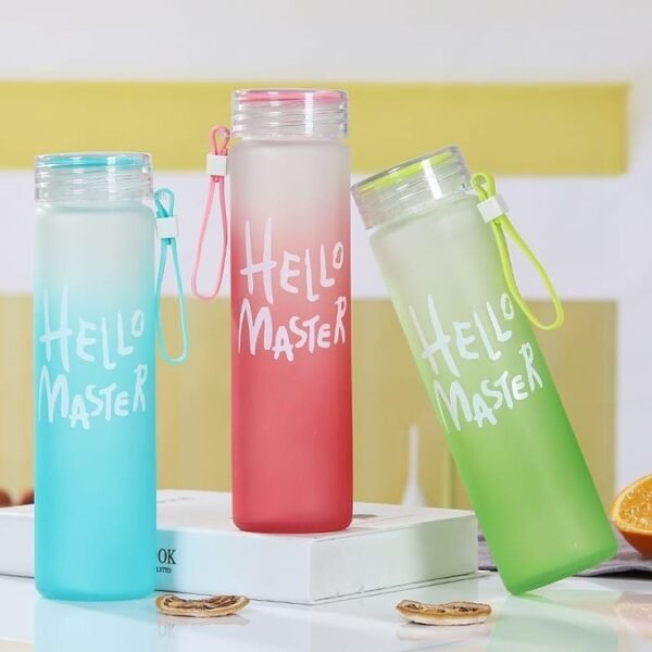 Hello Master Glass water bottle