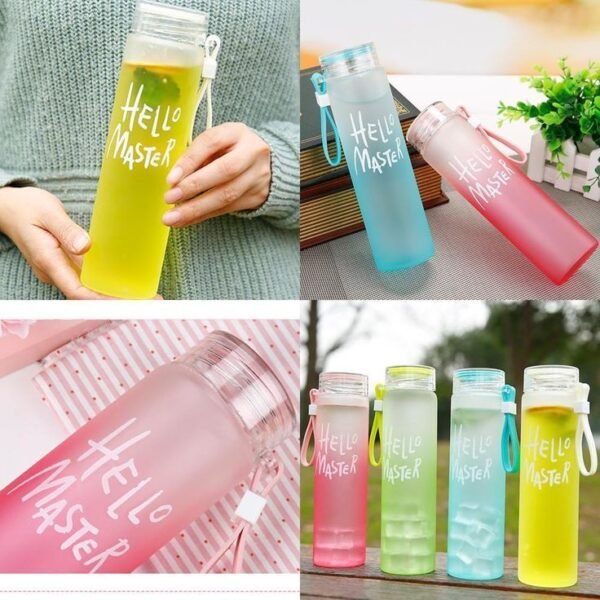 Hello Master Glass water bottle