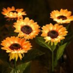 Sunflower Solar Led Lights with Stake | Garden Waterproof Decorative Light