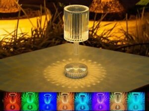 Crystal Table LED Lamp, Acrylic Diamond Wireless Touch Dimmable with Remote Control