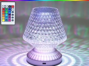 Crystal Table Lamp for Bedroom Touch Control Lamp