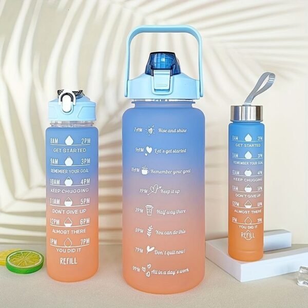 Set of 3 Motivational Water Bottle