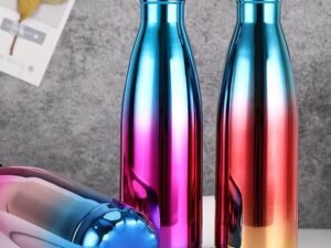 Rainbow Colored Stainless Steel Water Bottle UV Plating 1000ML