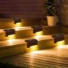 Solar Sensor Wall & Stairs LED, Waterproof, Powered Deck Decorations (Warm White)