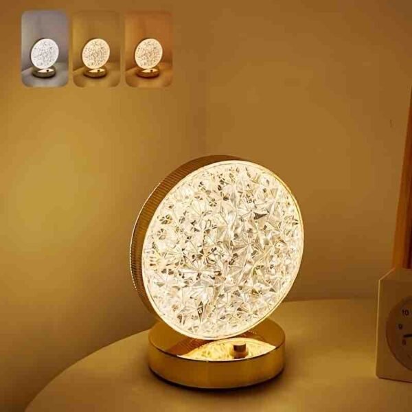 3 Mode Rechargable Crystal LED Lamp