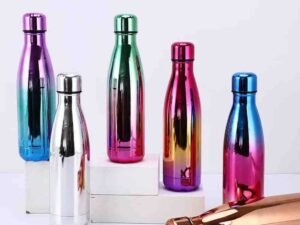 Rainbow Colored Stainless Steel Water Bottle UV Plating 750ML