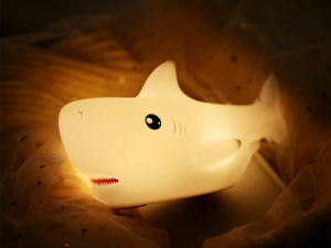 Cute Light Lamp, Birthday Gifts, Rechargeable, Silicone, Colour Changing - Shark Lamp