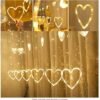 6+6 Heart Curtain Led Lights