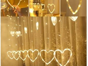 6+6 Heart Curtain Led Lights