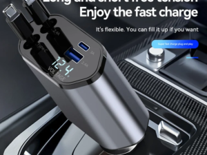 4in1 Retractable Car Charger