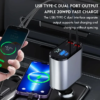 4in1 Retractable Car Charger