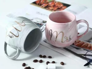 Ceramic Coffee Mug -Mr N Mrs Round Mugs