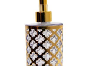 Jewel Polystyrene Liquid Soap Pump Dispenser (Gold)