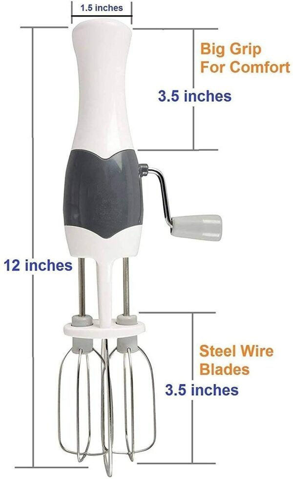 Manual Hand Blender Mixer and Egg Beater