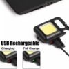 Led COB Keychain Light, Magnetic Flashlight Portable USB Light