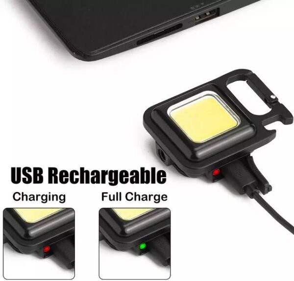 Led COB Keychain Light, Magnetic Flashlight Portable USB Light