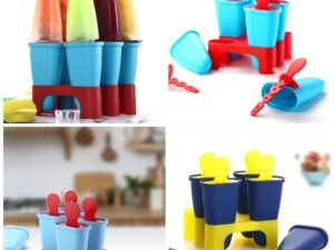 Ice Candy Maker 6 Pcs Set Kulfi Maker Ice Candy Mould Clear Popsicle Mold Homemade Ice Pop Maker Reusable Easy Candy Chocobar Kulfi Mould Tray with Sticks