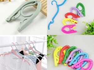 6 pieces Travel Hangers Portable Foldable Hanger Organizer, Plastic Travel Accessories Essentials Clothes