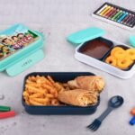 Kiddo Lunch Box Plastic Food Grade Tiffin Boxes Office School, Leak Proof Air Tight