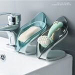 Leaf Shape Soap Dishes Self Draining Soap Holder for Shower, Bathroom, Kitchen, Bath Tub, Sponge Scrubber