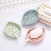 Designer Leaf Shape Soap Holder Tray | Drip Soap Box with Water Draining Tray