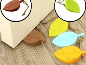 Leaf Stylish Door Wedge with Lanyard Floor Mounted Door Stops Leaf Style