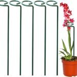 18 Inches Premium Plant Support Stakes, Sturdy Metal Construction for Strong and Healthy Plant Growth