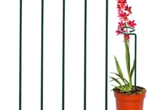 18 Inches Premium Plant Support Stakes, Sturdy Metal Construction for Strong and Healthy Plant Growth