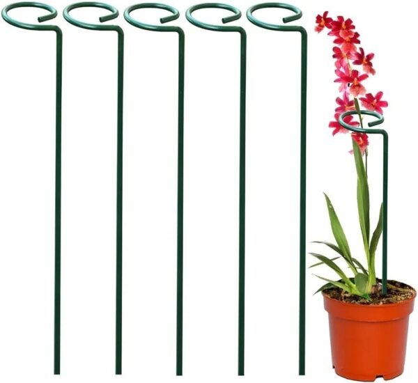 18 Inches Premium Plant Support Stakes, Sturdy Metal Construction for Strong and Healthy Plant Growth