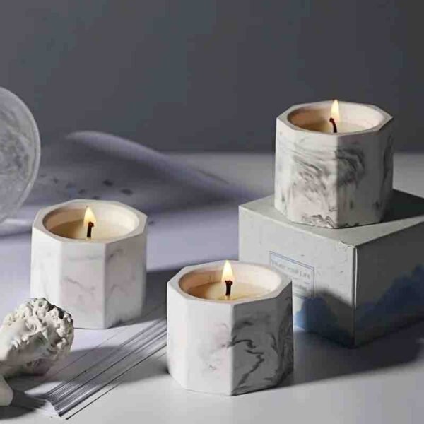 Marble Texture Premium Candle