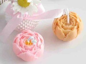 3D Flower Rose Bud Candle