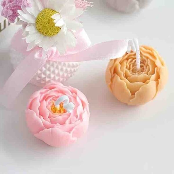 3D Flower Rose Bud Candle