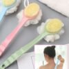 2 in 1 Body Brush - Back Body Loofah Brush Curved Long Handled with Bristles Back Scrubber