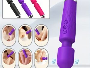 Waterproof Rechargeable Cordless Portable Personal Massager, Vibrator with 20 Vibration Modes and 8 Speed Patterns