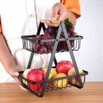 Multi-Functional 2-Tier Metal Storage Basket