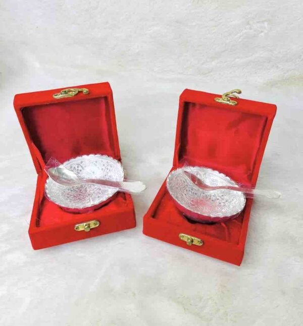 Silver Bowl + Spoon Gift Set