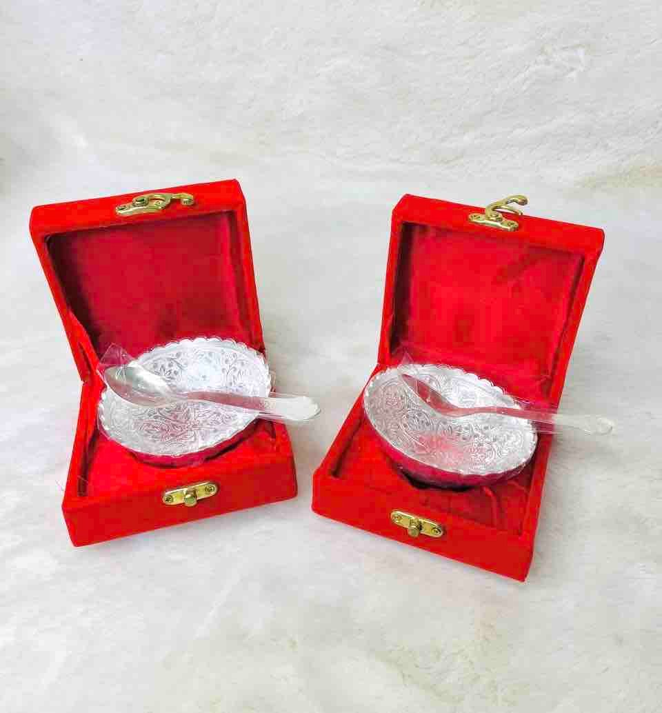 Silver Bowl + Spoon Gift Set