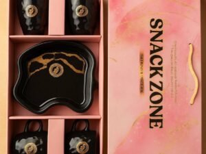 Snaks Zone Gift Set (4 Cup+ 1 Platter)