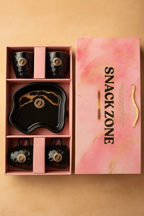 Snaks Zone Gift Set (4 Cup+ 1 Platter)