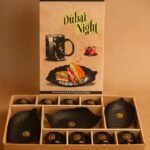 Dubai Night Gift Set (8 Cup + 3 Leaf Platter )