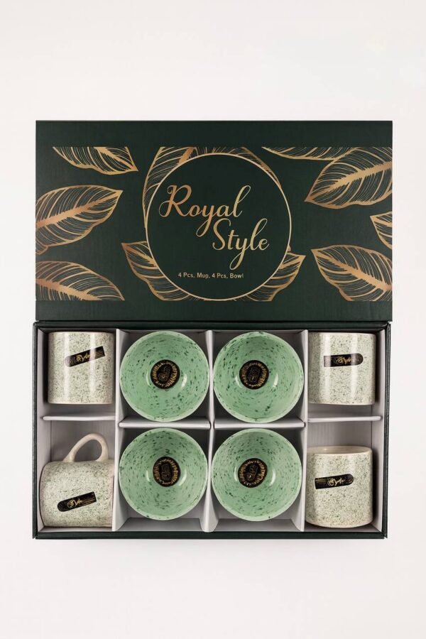 Royal Style Gift Set (4 Bowl+ 4 Cup)